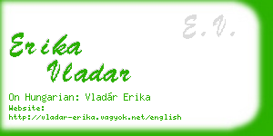 erika vladar business card